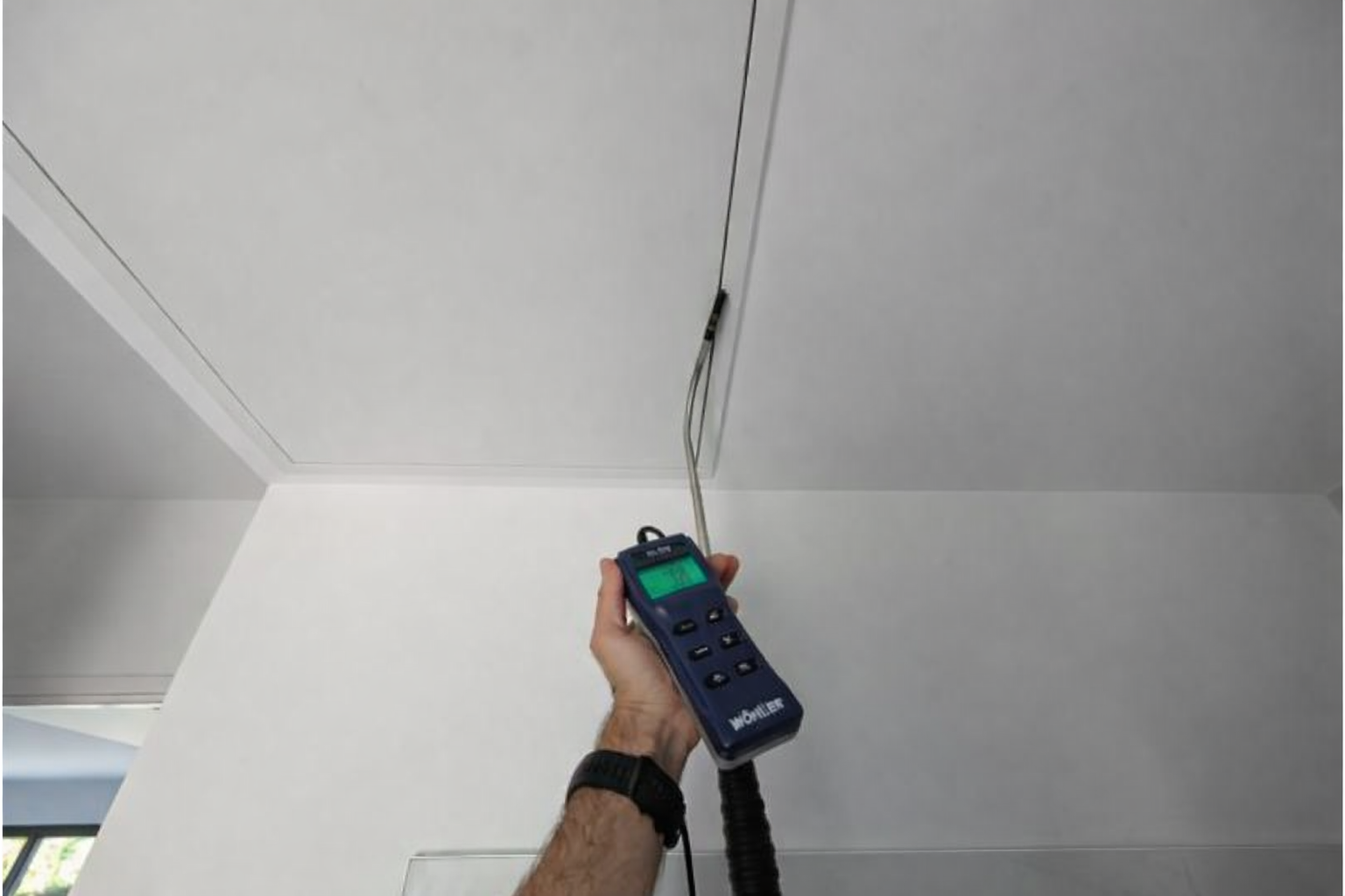 Mesure des fuites lors du test d’étanchéité à l’air